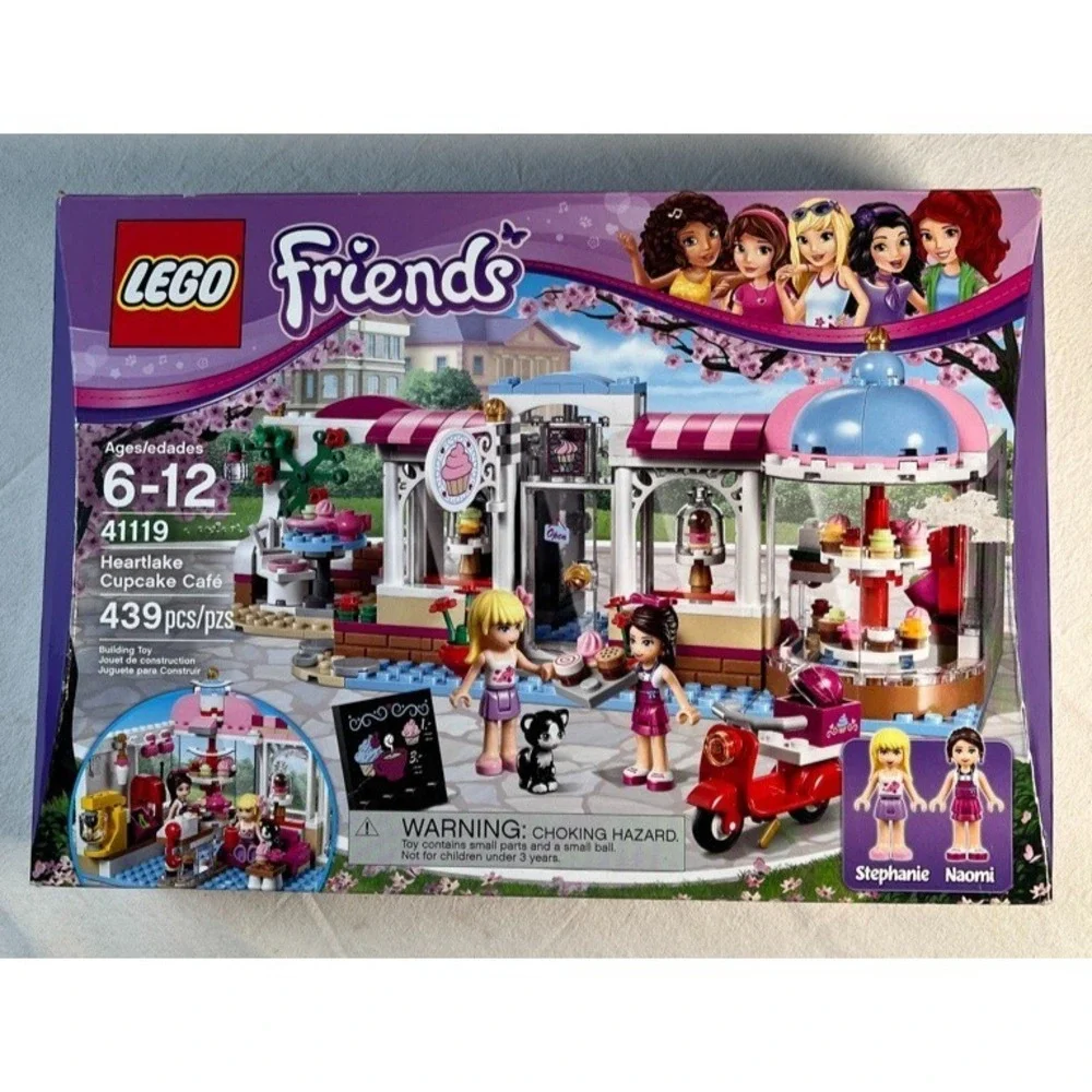LEGO FRIENDS Heartlake Cupcake Cafe Stephanie Naomi Cat Set 41119 New Sealed Box